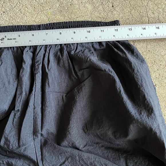 Vintage‎ 90s Nike Black Boy M 10-12 Sporty Nylon Jogger Windbreaker Swishy Pants - Picture 6 of 11